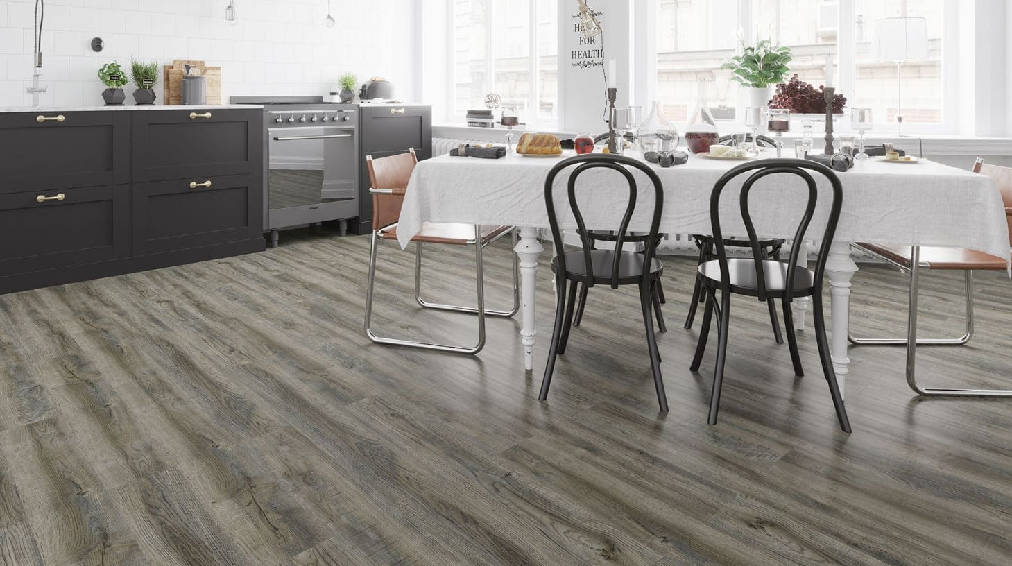 Vintage Oak Room Scene